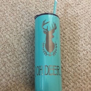 Oh Deer Teal Tumbler